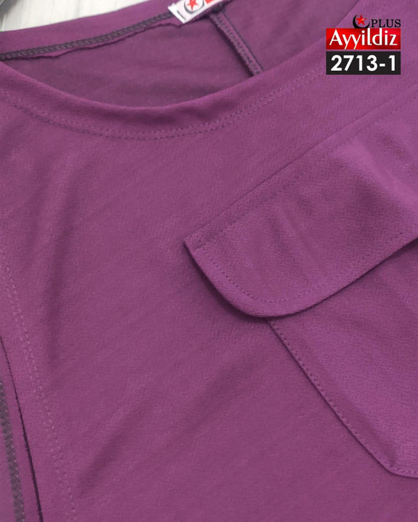 سارافون جلو جیب زنانه سایز بزرگ کد 2713