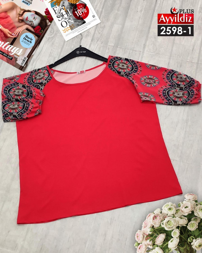 شومیز مجلسی زنانه سایز بزرگ کد 2598