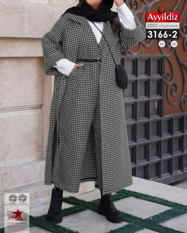 ست اورال و مانتو زنانه سایز بزرگ کد 3166