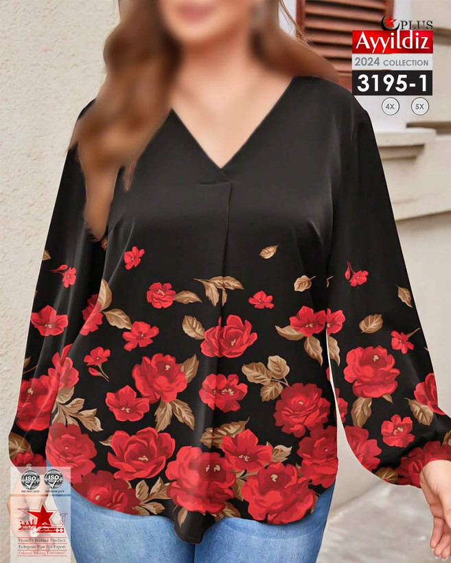 شومیز مجلسی زنانه سایز بزرگ کد 3195