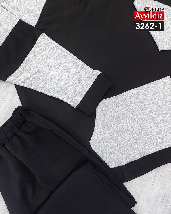 ست هودی شلوار زنانه سایز بزرگ کد 3262