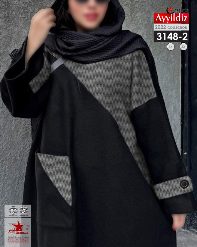 مانتو / پیراهن / کفتان زنانه سایز بزرگ 3148