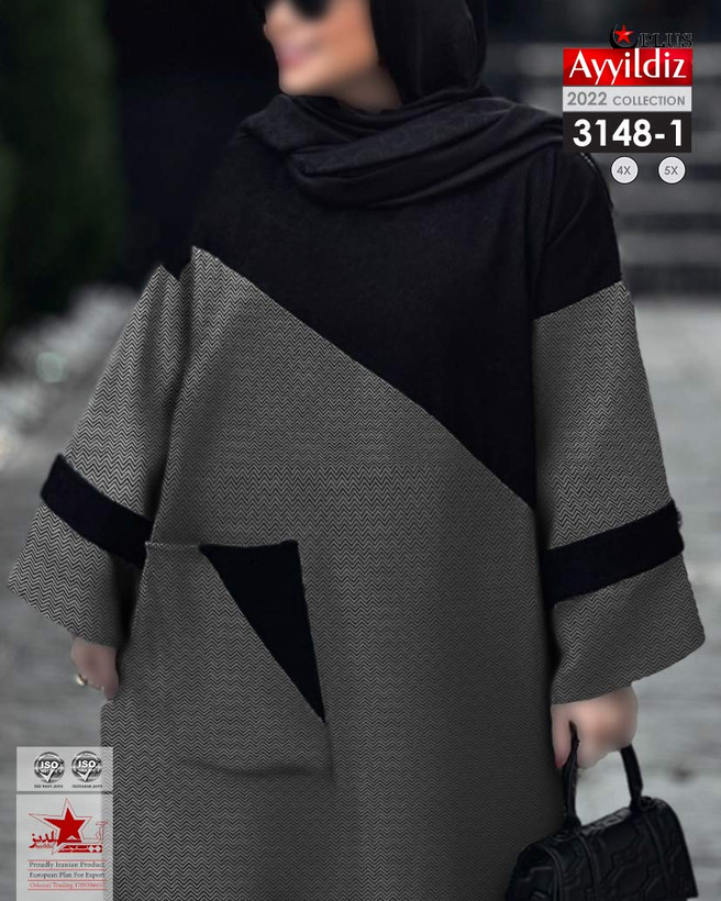 مانتو / پیراهن / کفتان زنانه سایز بزرگ 3148