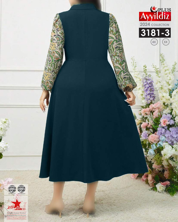 پیراهن مجلسی زنانه سایز بزرگ کد 3181