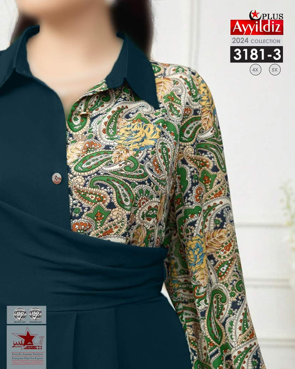 پیراهن مجلسی زنانه سایز بزرگ کد 3181