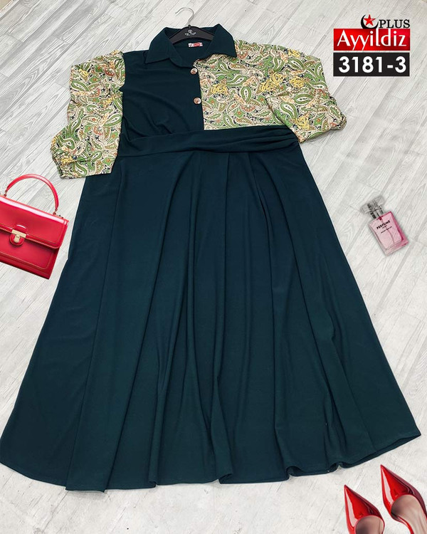 پیراهن مجلسی زنانه سایز بزرگ کد 3181