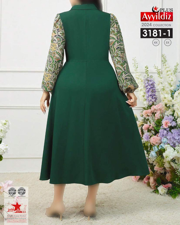 پیراهن مجلسی زنانه سایز بزرگ کد 3181