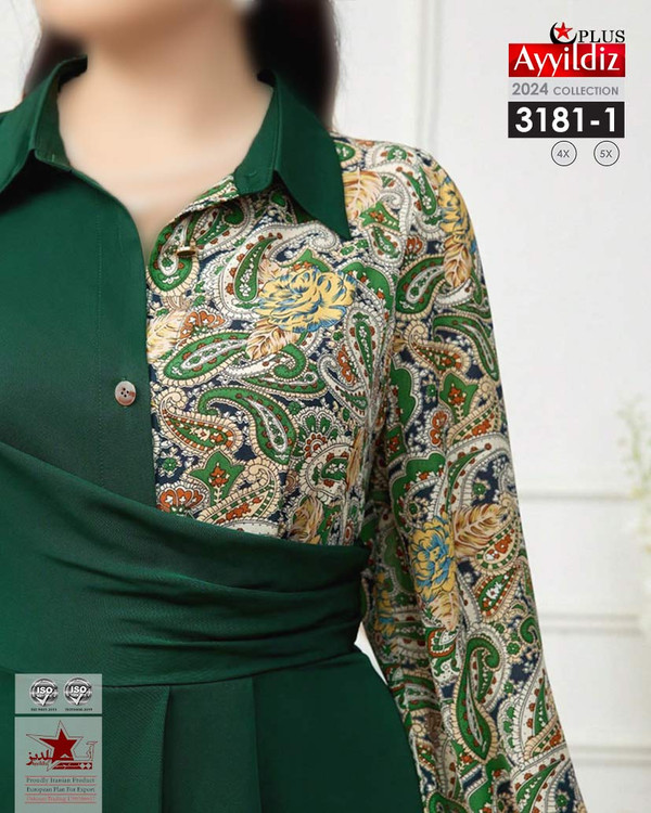 پیراهن مجلسی زنانه سایز بزرگ کد 3181