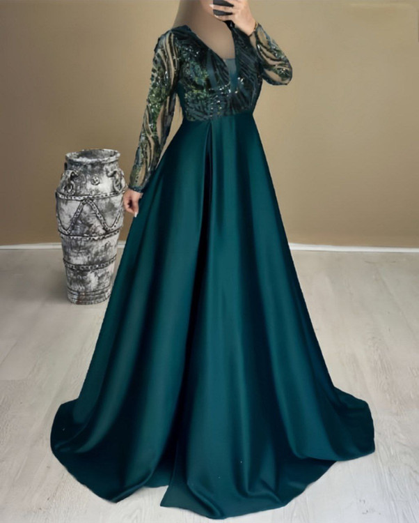 لباس مجلسی زنانه و شب ماکسی مدل جانان تک