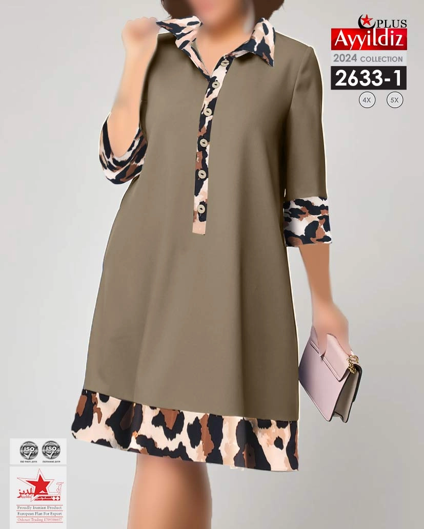 پیراهن مجلسی زنانه سایز بزرگ کد 2633