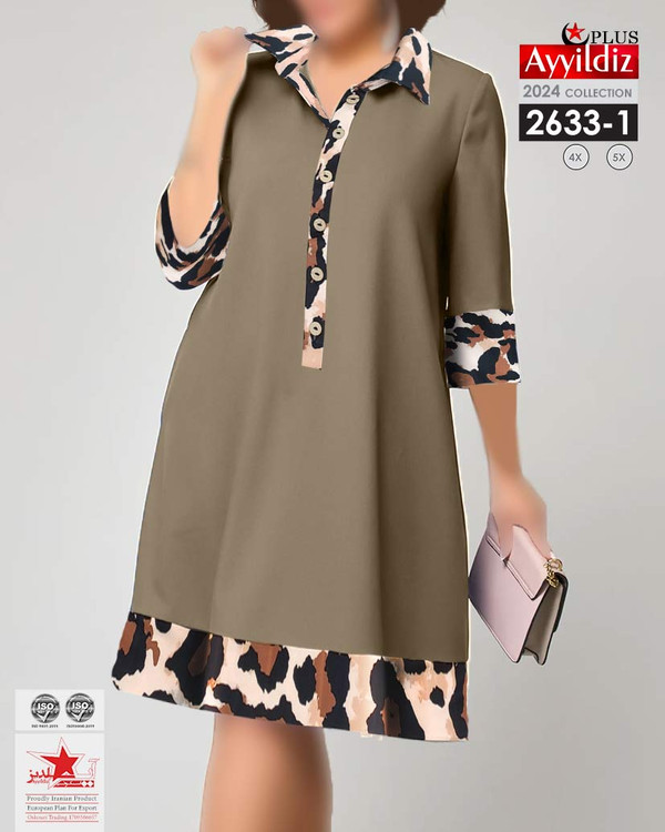 پیراهن مجلسی زنانه سایز بزرگ کد 2633