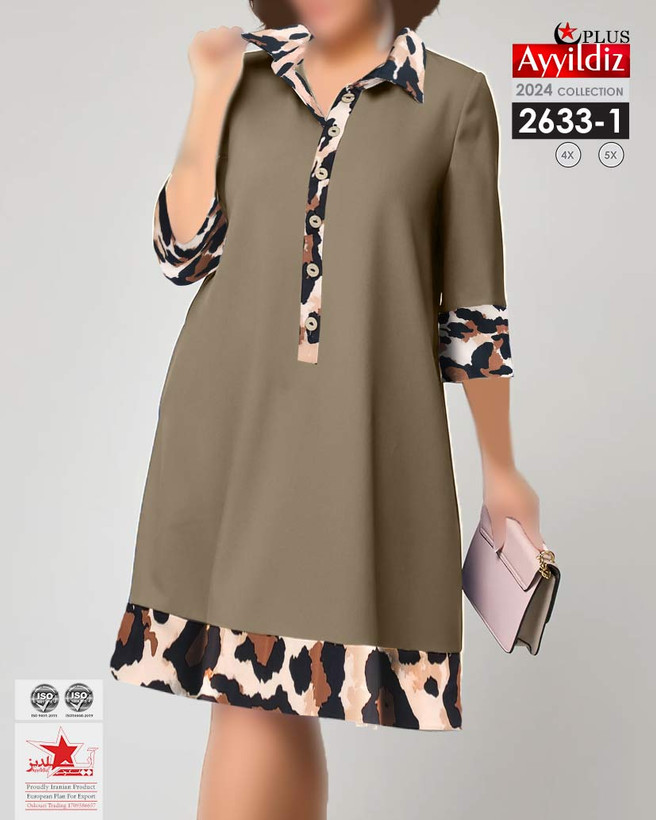 پیراهن مجلسی زنانه سایز بزرگ کد 2633