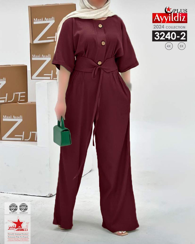سرهمی مجلسی زنانه سایز بزرگ کد 3240