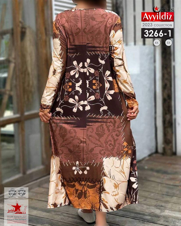 پیراهن راحتی زنانه سایز بزرگ کد 3266