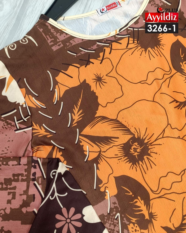 پیراهن راحتی زنانه سایز بزرگ کد 3266