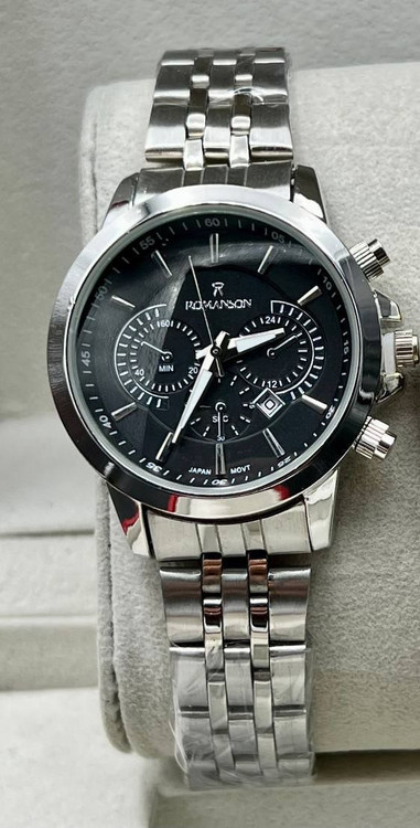 ساعت رومانسون بنداستیل صفحه مشکی کد 369528