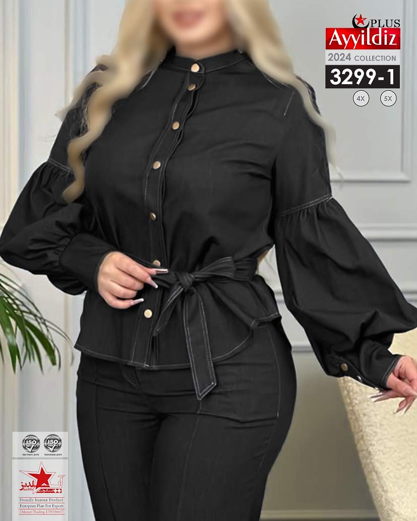 ست بلوز شلوار اسپورت سایز بزرگ کد 3299