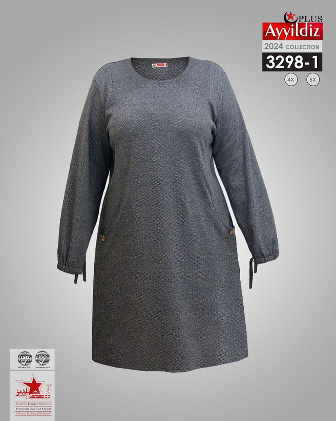 مانتو / تونیک / زنانه سایز بزرگ کد 3298
