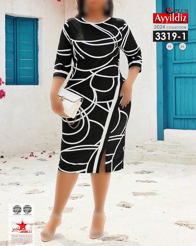 پیراهن مجلسی زنانه سایز بزرگ کد 3319