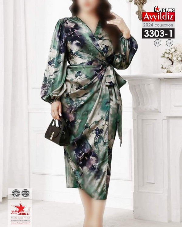 پیراهن مجلسی زنانه سایز بزرگ کد 3303