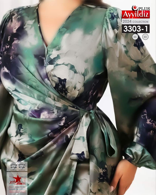 پیراهن مجلسی زنانه سایز بزرگ کد 3303