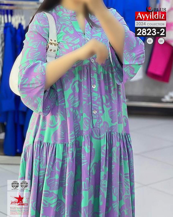 پیراهن مجلسی زنانه سایز بزرگ کد 2823