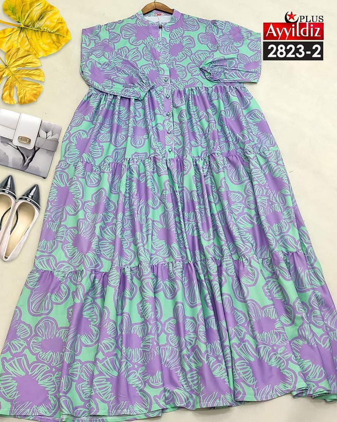 پیراهن مجلسی زنانه سایز بزرگ کد 2823