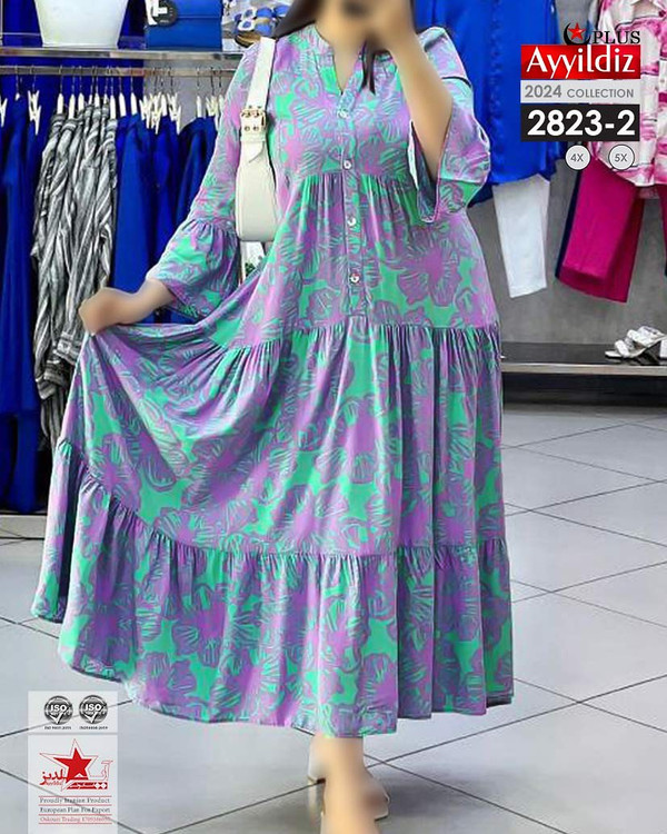 پیراهن مجلسی زنانه سایز بزرگ کد 2823