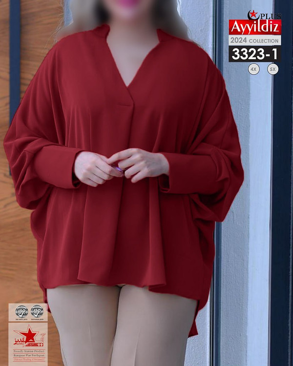 شومیز مجلسی زنانه سایز بزرگ کد 3323