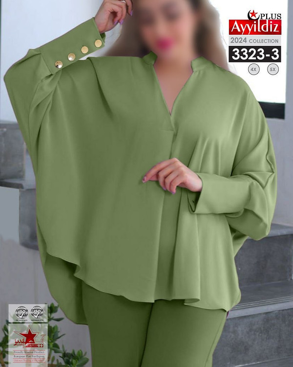 شومیز مجلسی زنانه سایز بزرگ کد 3323