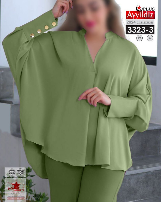شومیز مجلسی زنانه سایز بزرگ کد 3323