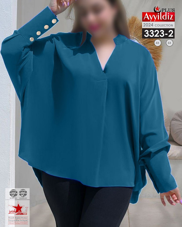 شومیز مجلسی زنانه سایز بزرگ کد 3323