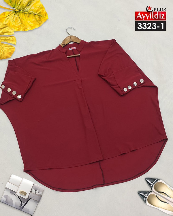 شومیز مجلسی زنانه سایز بزرگ کد 3323