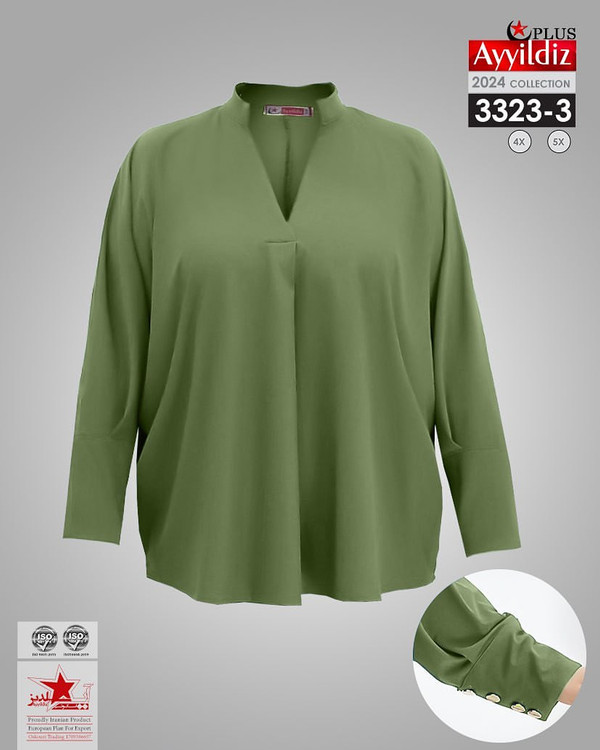 شومیز مجلسی زنانه سایز بزرگ کد 3323