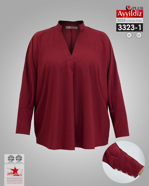 شومیز مجلسی زنانه سایز بزرگ کد 3323