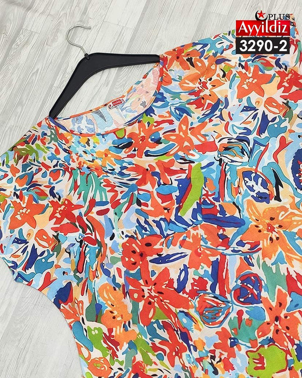 تونیک راحتی زنانه سایز بزرگ کد 3290