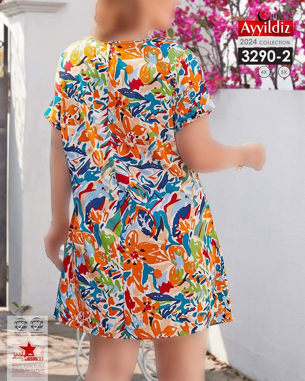 تونیک راحتی زنانه سایز بزرگ کد 3290