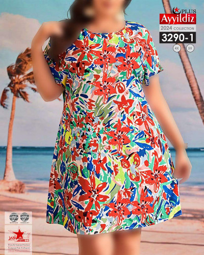 تونیک راحتی زنانه سایز بزرگ کد 3290