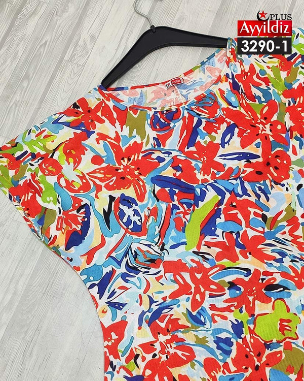 تونیک راحتی زنانه سایز بزرگ کد 3290