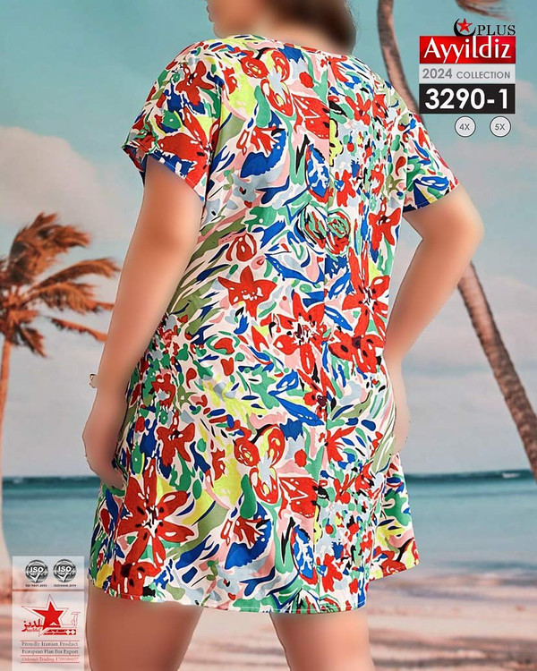 تونیک راحتی زنانه سایز بزرگ کد 3290