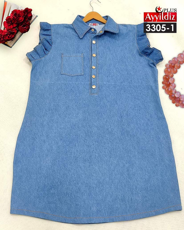 تونیک لی شسته شده زنانه سایز بزرگ کد 3305