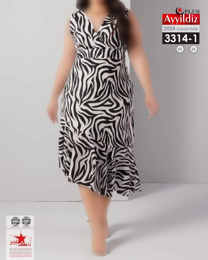 پیراهن مجلسی زنانه سایز بزرگ کد 3314