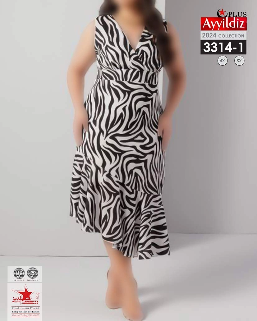 پیراهن مجلسی زنانه سایز بزرگ کد 3314