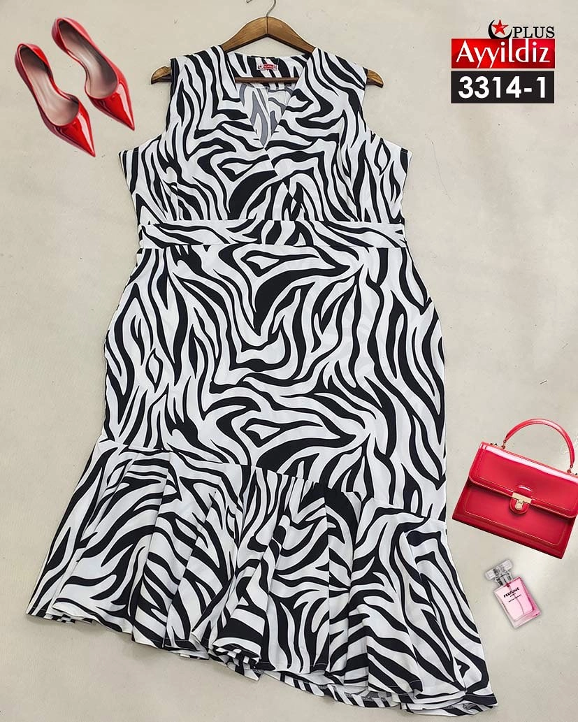 پیراهن مجلسی زنانه سایز بزرگ کد 3314