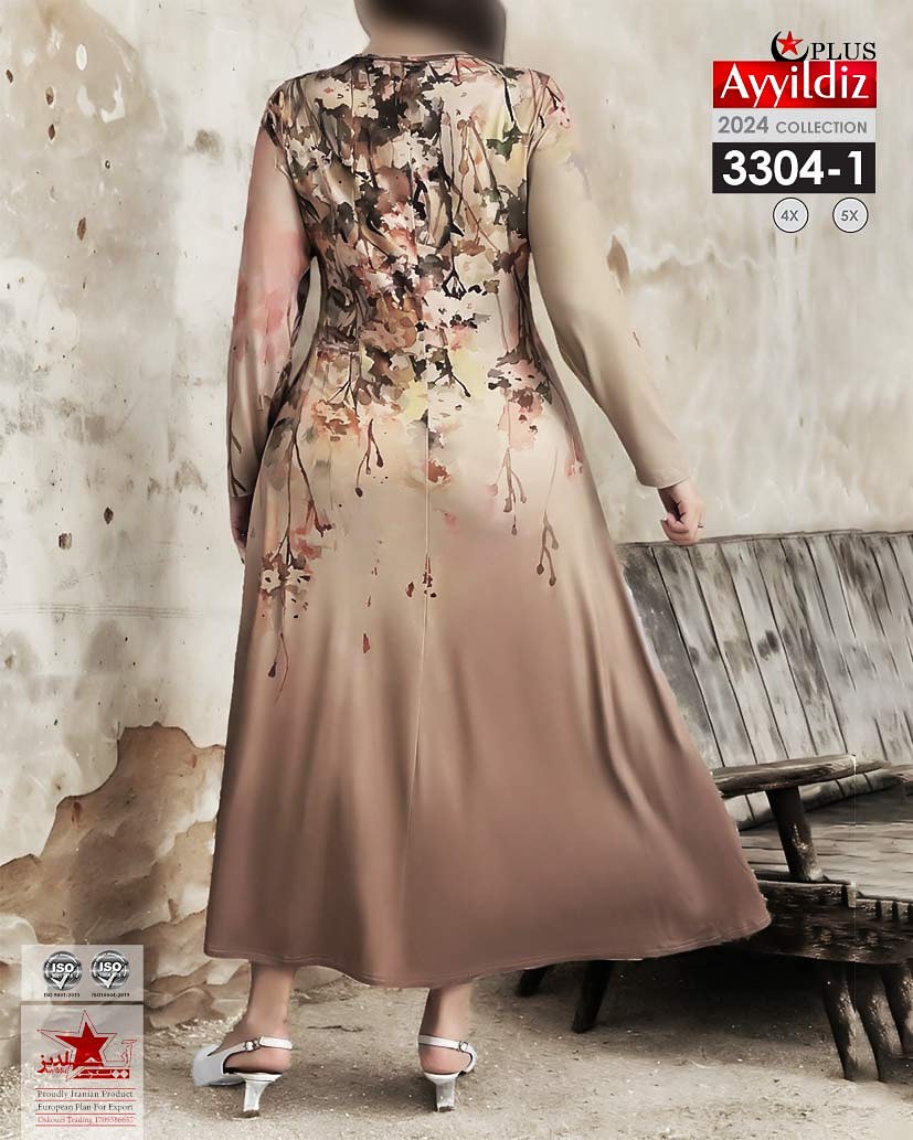 پیراهن مجلسی زنانه سایز بزرگ کد 3304