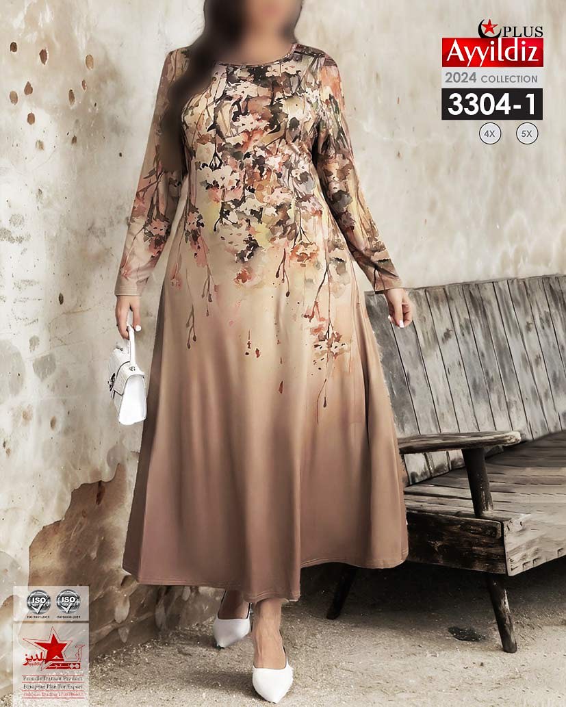 پیراهن مجلسی زنانه سایز بزرگ کد 3304