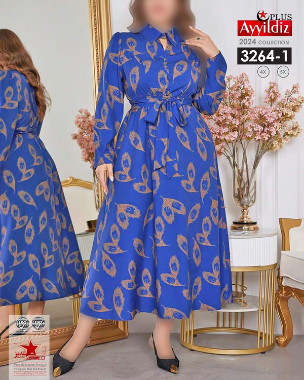 پیراهن مجلسی زنانه سایز بزرگ کد 3264