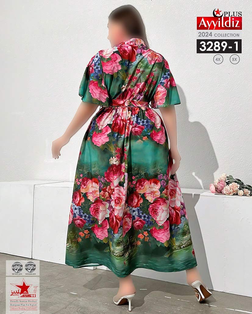 پیراهن مجلسی زنانه سایز بزرگ کد 3289