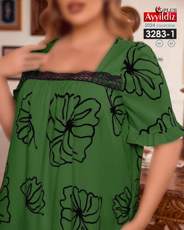 پیراهن راحتی زنانه سایز بزرگ کد 3283