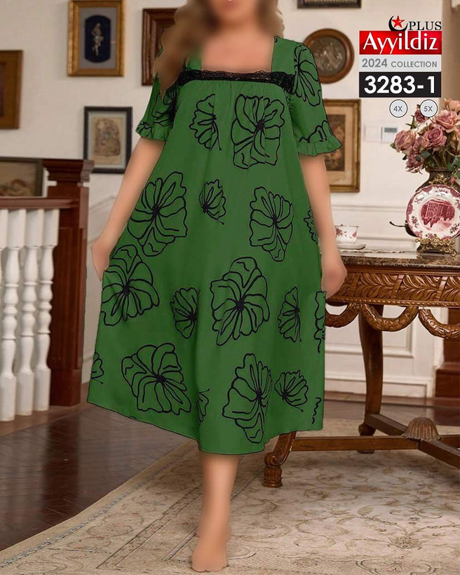 پیراهن راحتی زنانه سایز بزرگ کد 3283